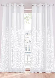 Transparant gordijn van ausbrenner met bladeren (1 stuk), bonprix