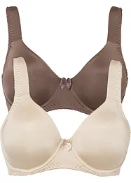 T-shirt bh met beugels en glanseffect (set van 2), bonprix