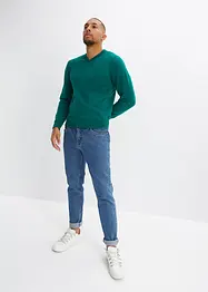 Fijn gebreide trui met V-hals, bonprix