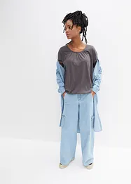 Oversized shirt in een viscosemix, bonprix