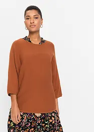 Geribde oversized trui van viscosemix, bonprix