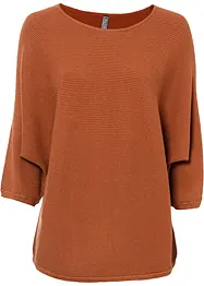 Geribde oversized trui van viscosemix, bonprix