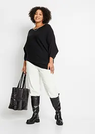 Geribde oversized trui van viscosemix, bonprix