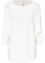 Geribde oversized trui van viscosemix, bonprix
