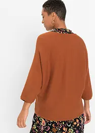 Geribde oversized trui van viscosemix, bonprix