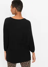 Geribde oversized trui van viscosemix, bonprix