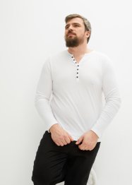 Henley shirt met lange mouwen van biologisch katoen, slim fit, RAINBOW