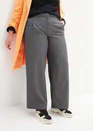 Wijde bandplooibroek met high waist comfortband, bonprix