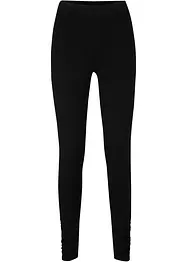 Katoenen legging met brede comfortband en plooidetail, bonprix