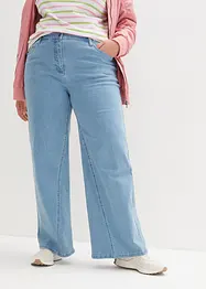 Wide leg jeans met high waist en comfortband, bonprix