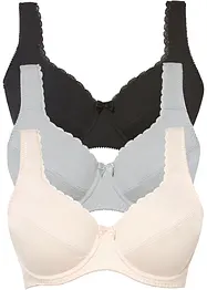 Beugel bh met biologisch katoen (set van 3), bonprix