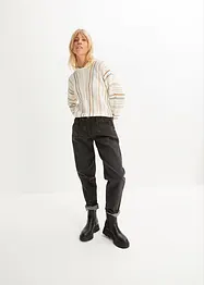 Barrel stretch jeans, mid waist, bonprix