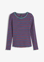 Geribd shirt met strepen van biologisch katoen, bonprix