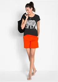 Katoenen shirt met print, korte mouw, bonprix