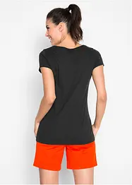 Katoenen shirt met print, korte mouw, bonprix