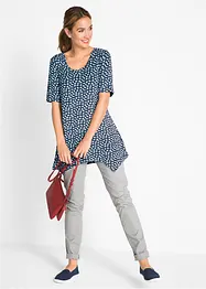 Puntig toelopend shirt, halflange mouw van een zachte viscosemix, bonprix