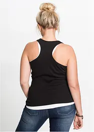 Geribde tanktop (set van 2), bonprix