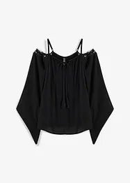 Schouderloze blouse van vloeiende viscose, bonprix