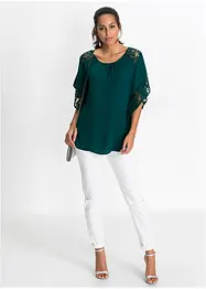 Blouse met kanten details, bonprix