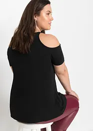 Cold shoulder shirt met kant, bonprix