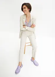 High waist linnen broek van een linnen-viscosemix, bonprix