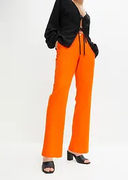 High waist linnen broek van een linnen-viscosemix, bonprix
