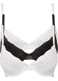 Push up bh met fijn kant (set van 3), bonprix