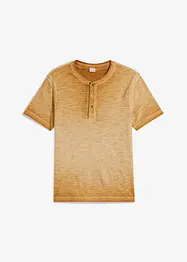 Henley shirt van biologisch katoen in washed out look, bonprix