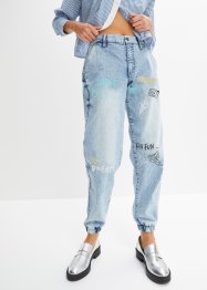 Barrel jeans met print, RAINBOW