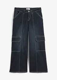 Mid waist cargo jeans, cropped, John Baner JEANSWEAR