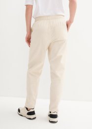 Cropped broek met linnen en high waist comfortband, bonprix
