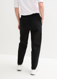 Cropped broek met linnen en high waist comfortband, bonprix