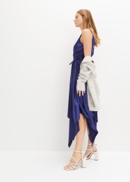 Satijnen jurk met strikkoordjes, BODYFLIRT boutique