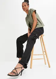 Cargo broek met linnen, bonprix