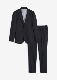 Slim fit pak met linnen (2-dlg.): colbert en broek, bonprix