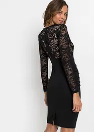 Mini jurk met kant, korte maten, bonprix