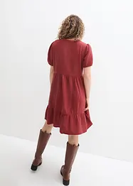 Oversized katoenen jurk van mousseline, bonprix