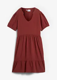 Oversized katoenen jurk van mousseline, bonprix