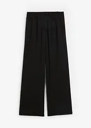 Wijde broek van gestructureerde jersey, high waist, bonprix