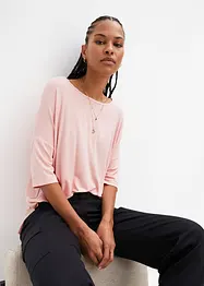 Boxy shirt met boothals, halflange mouw, bonprix