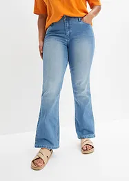 Flared jeans mid waist, stretch, bonprix
