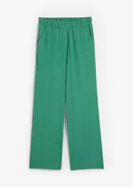 Wijde broek van gestructureerde jersey, high waist, bonprix