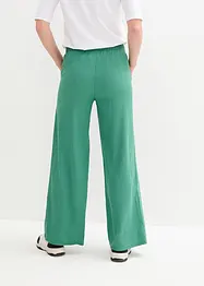 Wijde broek van gestructureerde jersey, high waist, bonprix