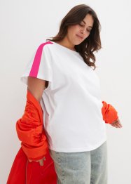 T-shirt met volantmouwen en neon tapes, bpc bonprix collection
