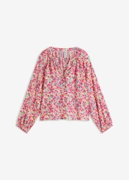 Gebloemde blouse van viscose met structuur, RAINBOW