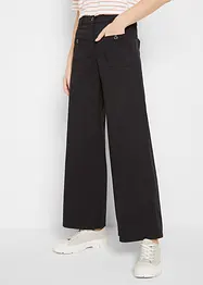 Wide leg jeans met high waist en comfortband, bonprix