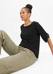 T-shirt met boothals, bonprix