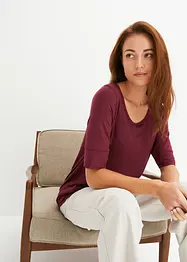 Shirt met ronde hals van zachte viscose, bonprix