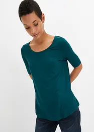 Shirt met ronde hals van zachte viscose, bonprix