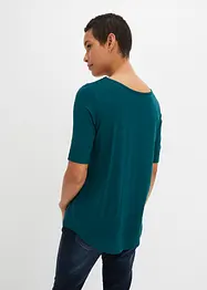 Shirt met ronde hals van zachte viscose, bonprix